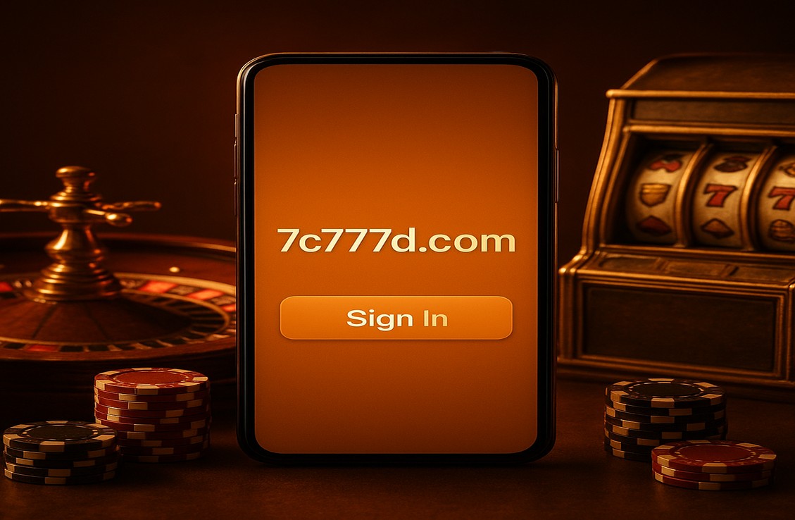7C777 অ্যাকাউন্ট লগইন স্ক্রিন